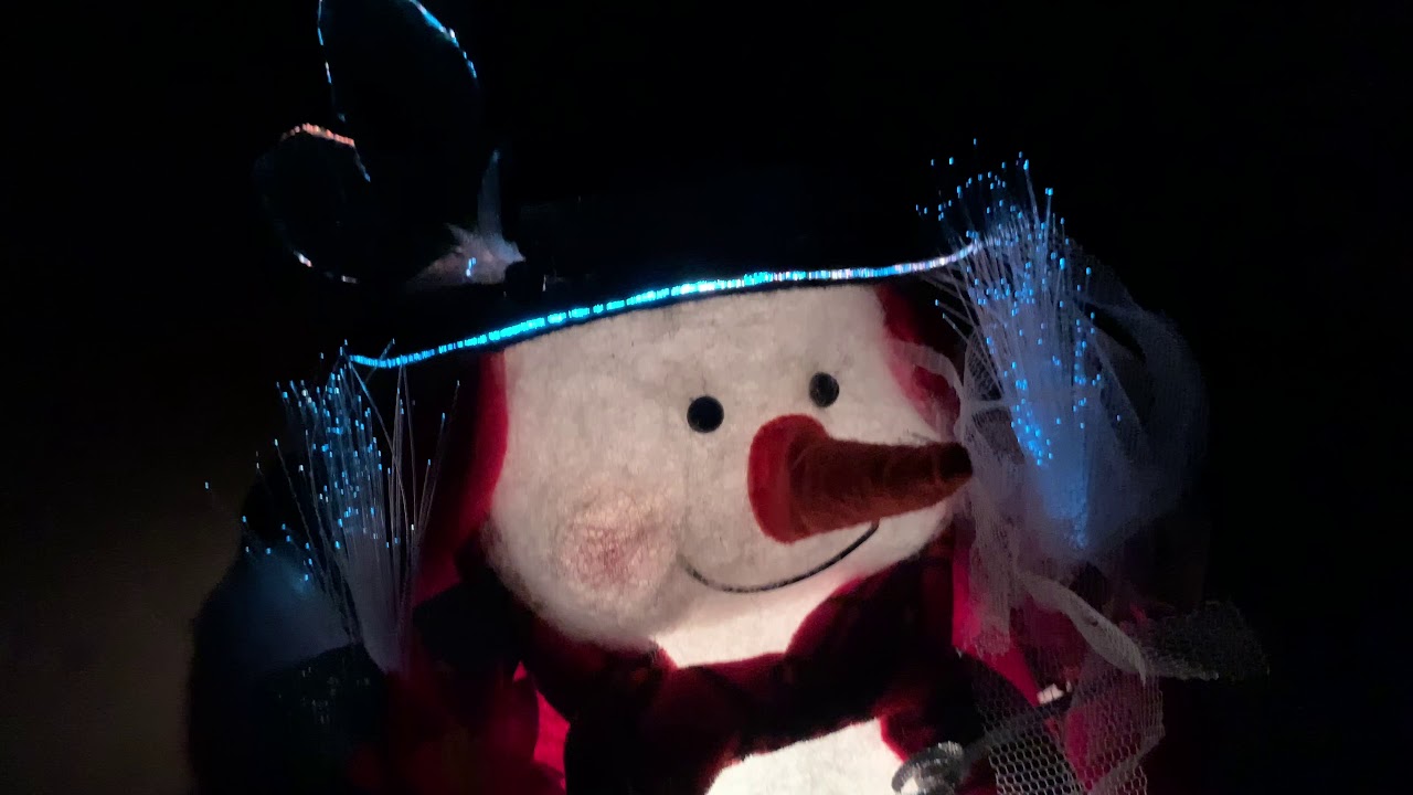 Christmas Fiber Optic Snowman Color Changing YouTube