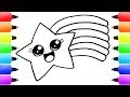 HOW TO DRAW A RAINBOW STAR! Easy Drawings for Children