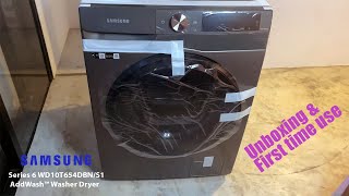 Samsung Washer Dryer Series 6 #WD10T654DBN #unboxing #smartthings #samsung