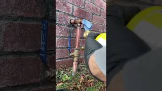 replacing a main shut off valve on copper line #plumber #plumbing #soldering