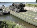 WFEL......mfd,  DSB Launch Vehicle driving onto one of GDELS Ribbon Bridges (Sault ste marie 2008)