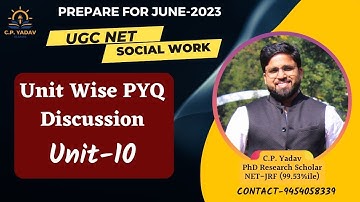 P2. || Unit-10 || Unit Wise PYQ Discussion || Live Classes || UGC NET Social Work