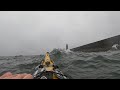 Sea Kayaking in Clapotis Conditions and Surf off Tynemouth Sept 2023