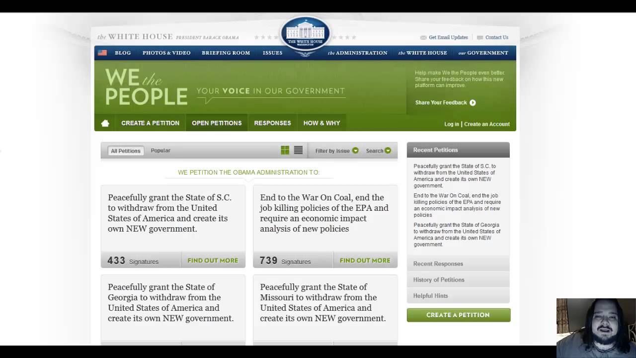 Secede Sign Is Civil War Coming? 15+ states sign petition to secede from the US ...
