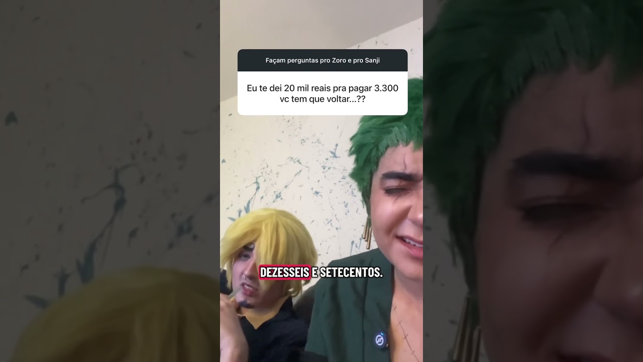 ZORO ME DEVE 17.700 #cosplay #onepiece #zoro @Nandalorenzine