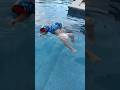 Baby Learns To Swim On His Own! #shorts
