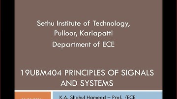 Discrete Time Fourier Transform (DTFT): Signals and Systems
