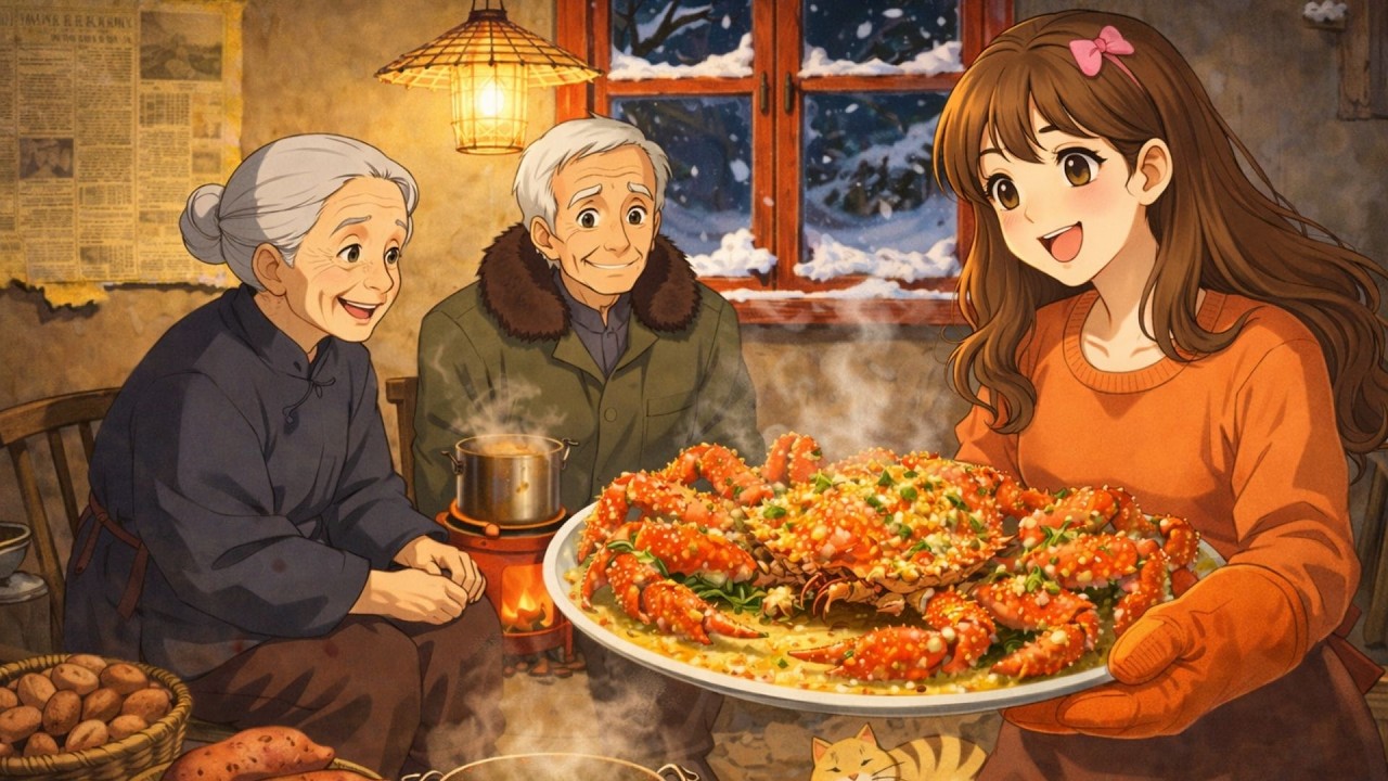 I Disappeared for a Day to Heal My Life | Cooking Giant King Crab | A Warm Ghibli-Style Dinner