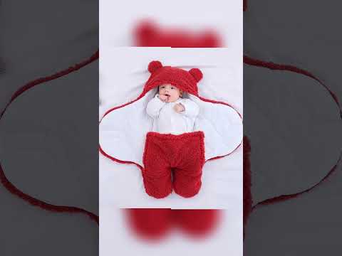 بطانية أطفال شتوية مزدوجة 1 2 بطانية طفل قطنية من الداخل بشكل لفاف او قماط فرو جمال وكياتة