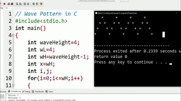 Wave Pattern in C Programing  | Pattern in C