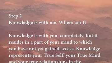 Step 2 | Steps to Knowledge
