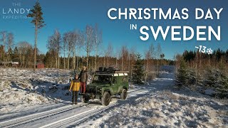 Camping in our Defender 110 at -13℃ | Christmas Day in Sweden