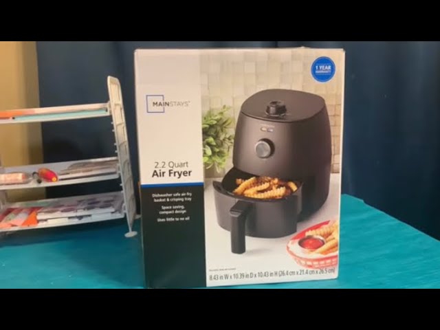 2.2 Quart Compact Air Fryer, Non-Stick, Dishwasher Safe Basket, 1150W, Black