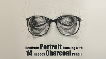 Realistic Portrait Drawing with Charcoal Pencil-Part 1 | How to Draw an Eye | Oldman Drawing
