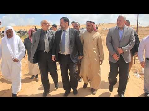 افتتاح مشروع استصلاح اراضي زراعية بالقرية البدوية ام النصر شمال قطاع غزة فلسطين