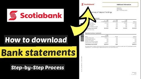 How to get statement from Scotiabank App / How to download a PDF statement from Scotia Bank