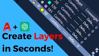 Add Layers in Seconds| AutoCAD Tutorial| ChatGPT