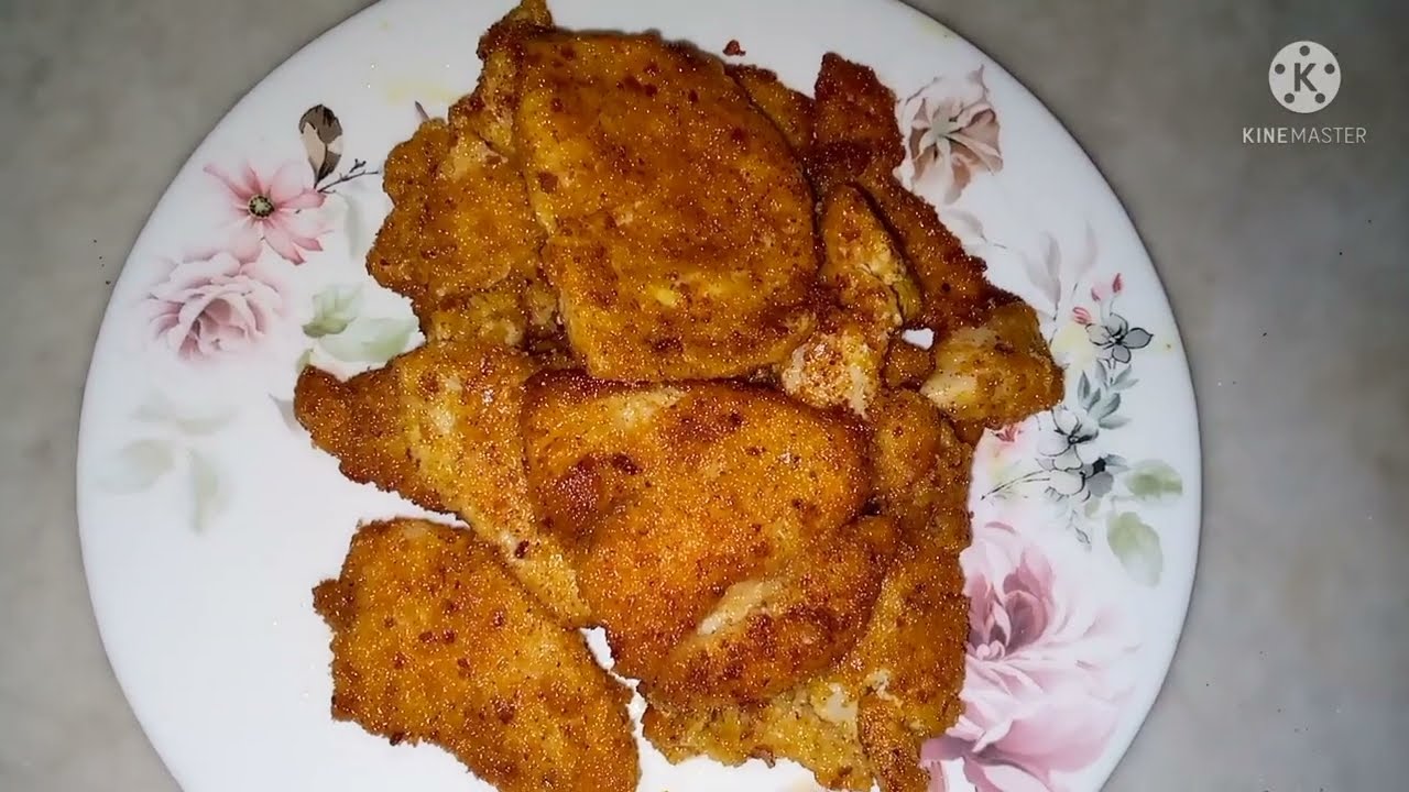 شرائح صدر الدجاج المقلية مقرمش من الخارج و طري من الداخل