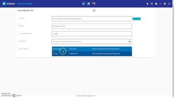 Sending tokens on the Althash Web Platform