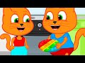 Cats Family in English - POP IT Cookies Cartoon for Kids