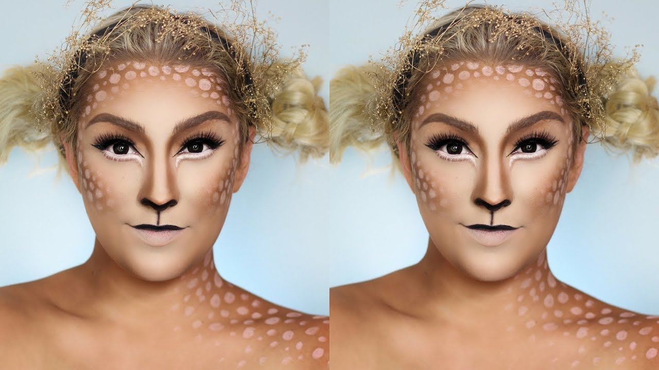 Super Easy Deer Makeup Last Minute