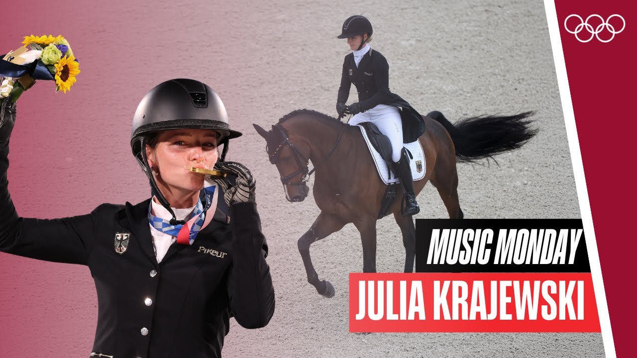 First female eventing gold medallist! 🏅 Julia Krajewski & Amande de B'Neville at Tokyo 2020 🤩🐴🇩🇪