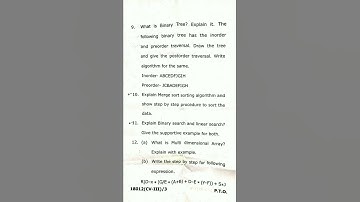 BCA 3rd semester DSA with C++ previous year question paper