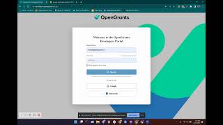 OpenGrants Developer Portal Overview