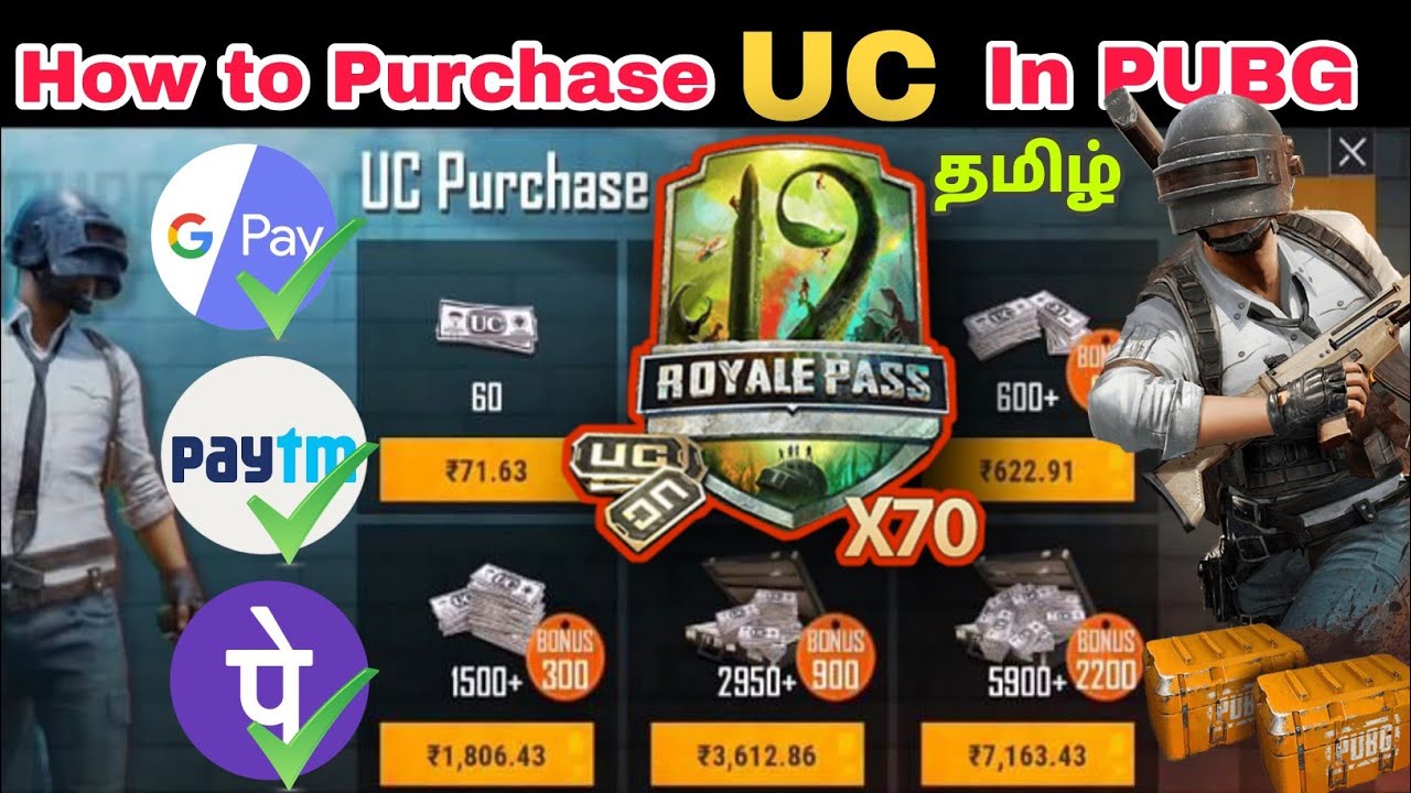 How to Buy UC in pubg Mobile from TRUSTED Way | Season 19 uc cash ...