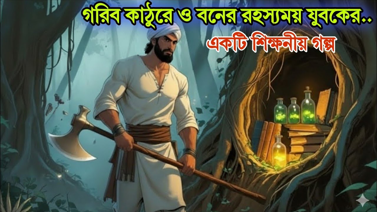 গরিব কাঠুরে ও বনের রহস্যময় যুবকের  এক শিক্ষনিয় গল্প.! Rakib voice