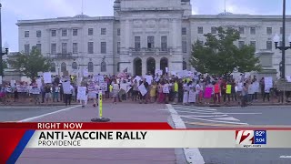 Rally outside the statehouse pushes back against vaccine mandate