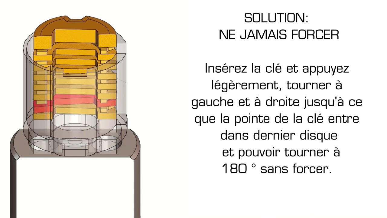 ARTAGO Fonctionnement du bloque disque clé cadenas sécurité antivol