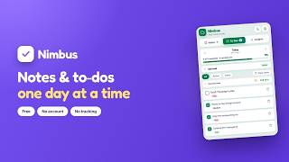 Nimbus - Notes & Daily To-Do List for Chrome | 53s Demo screenshot 4