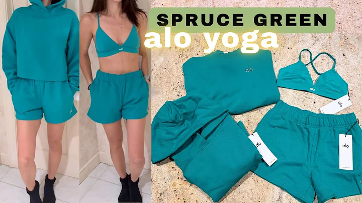 💚🌳I SPENT $1000 ON THE alo yoga SPRUCE GREEN COLLECTION | The Fashion Try On
