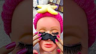 ASMR Satisfying Unboxing &amp; Review Mannequin Makeup Skincare Sounds Video Fast No talking black mask