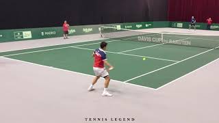 The Mive Cristian Garin Practice - Davis Cup Finals 2019