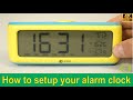 How to set up a battery operated alarm clock