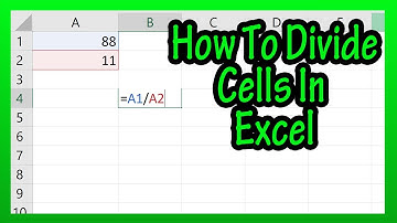 Excel Division - How To Divide Cells (One Cell From Another Cell) In An Excel Spreadsheet Explained