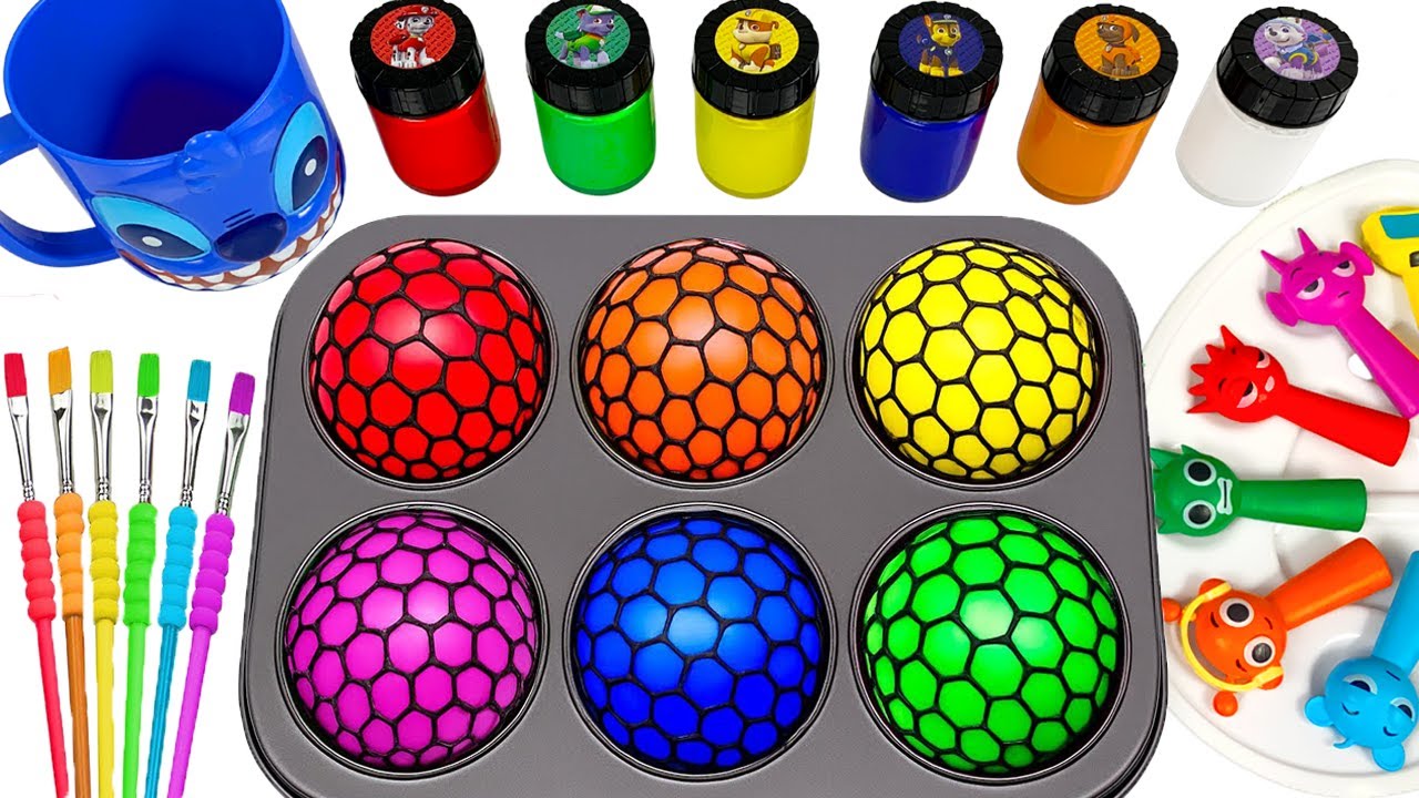 Satisfying Video l How to make Rainbow SPRUNKI Candy with Stress Balls & Diy Polish Cutting ASMR