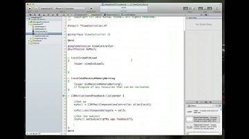 iOS Tutorial: Implementing in-app email  / feedback mechanism in your app in iOS 6 - Part 1