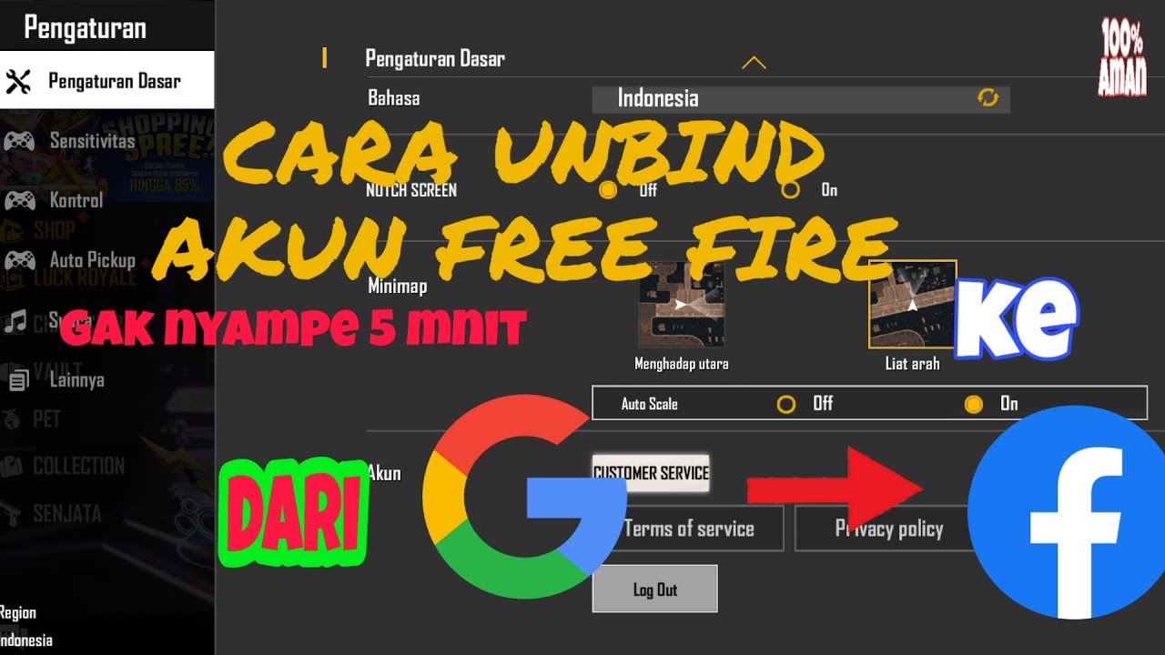 Cara UNBIND Akun free fire Dari Google 100%aman - YouTube