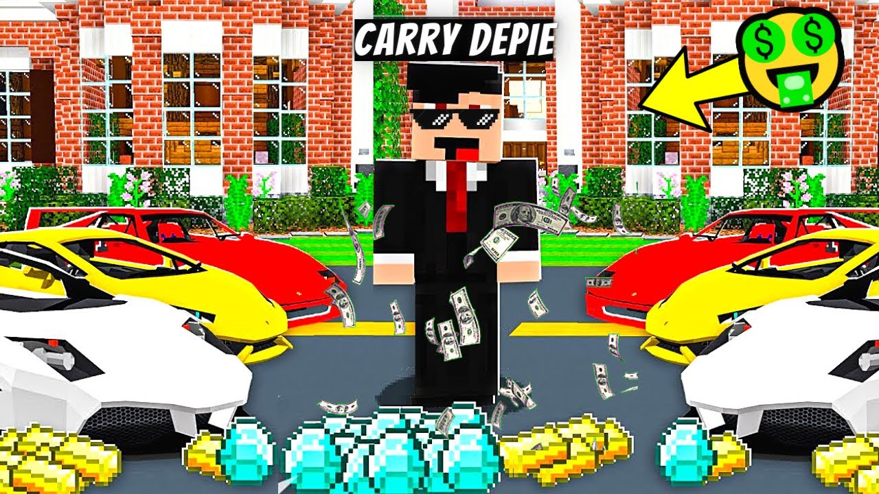 i Became Poor to Rich in One DAY in MINECRAFT ..🤑🤑