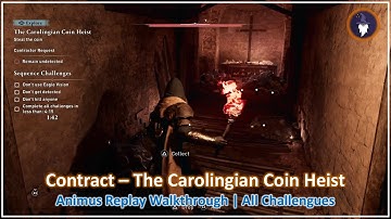 AC MIRAGE VALLEY OF MEMORY DLC | THE CAROLINGIAN COIN HEIST CONTRACT REPLAY [ALL CHALLENGES]