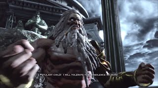 God of War 3 PS4 - Zeus Defeats Kratos \& Titan Gaia Cutscene (1080p 60fps) PS4 Pro
