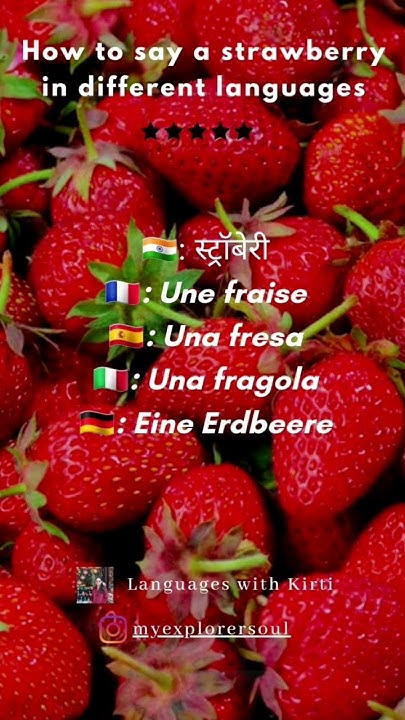 How To Say A Strawberry In Different Languages YouTube how-to-say-a-strawberry-in-different-languages-youtube