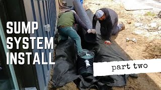 Outdoor Sump Pump Installation. Extreme Yard Drainage on Lake St Clair [ Part 2 ]