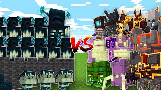 WARDEN CASTLE vs OP BOSSES - Minecraft Mob Battle