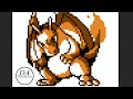 Pixel art Charizard (Pokémon red version Gameboy Pocket/Gameboy Color Game)