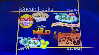 Sneak Peeks Menu from Lady and the Tramp II: Scamp’s Adventure: Special Edition 2006 DVD