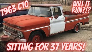 1963 Chevrolet C10 Abandoned for 37 years in a field! Will it run?!?